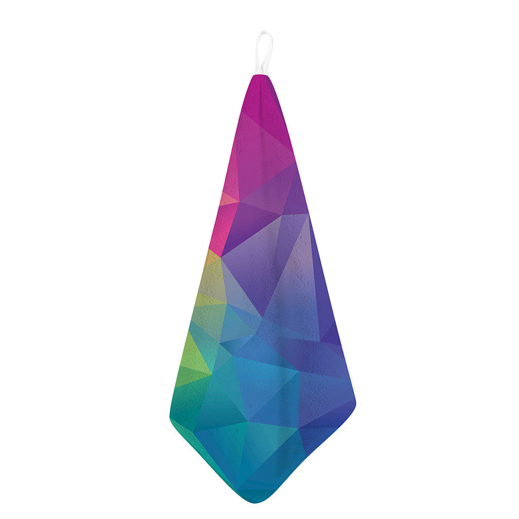 Colorful Polygonal Geometric Print Hand Towel