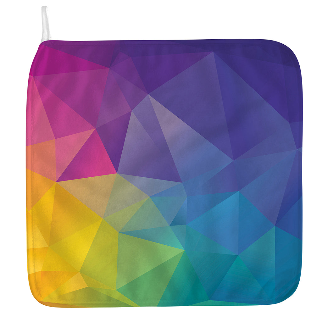 Colorful Polygonal Geometric Print Hand Towel