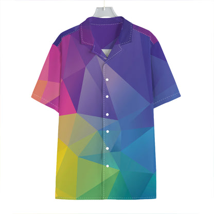 Colorful Polygonal Geometric Print Hawaiian Shirt