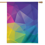 Colorful Polygonal Geometric Print House Flag