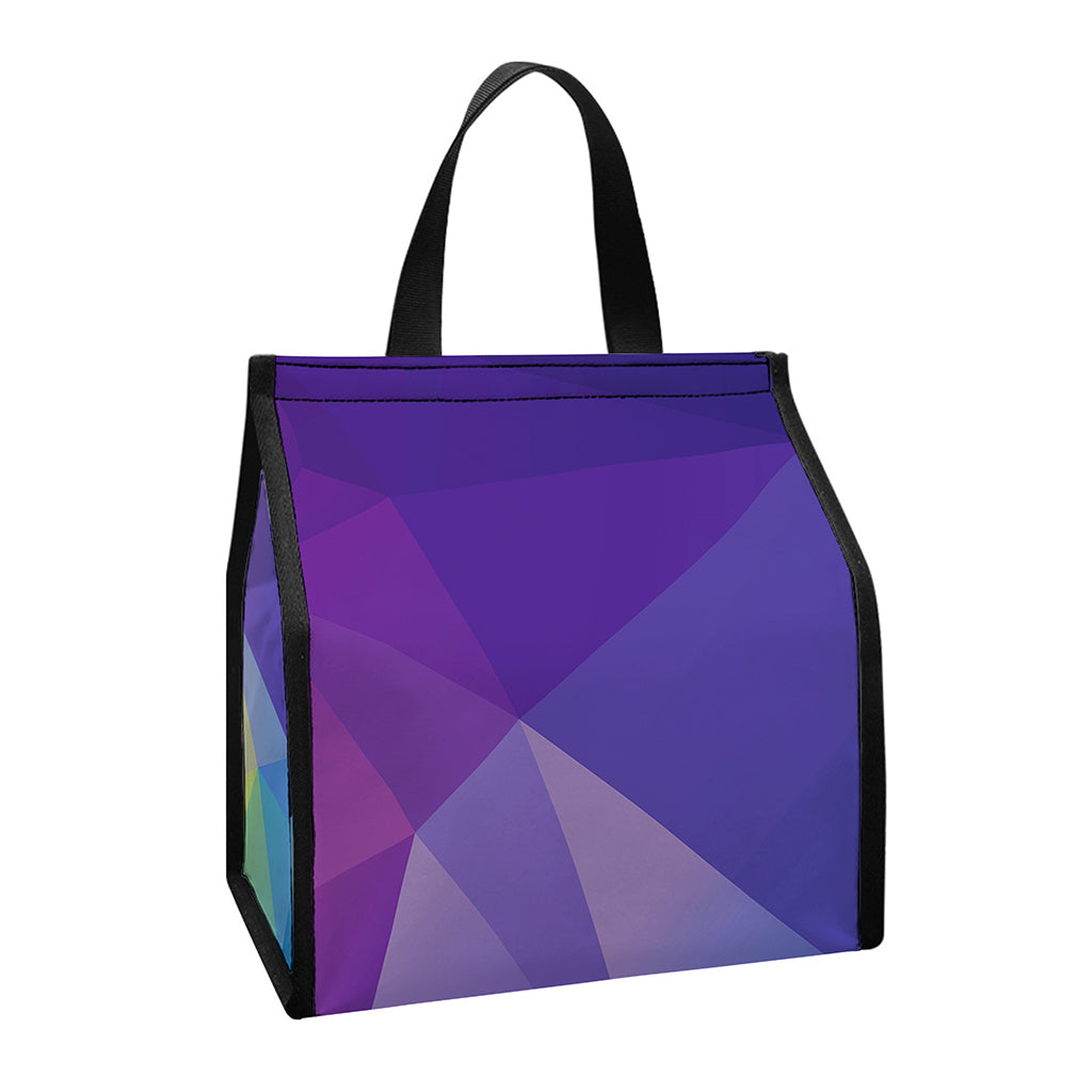 Colorful Polygonal Geometric Print Insulated Lunch Tote