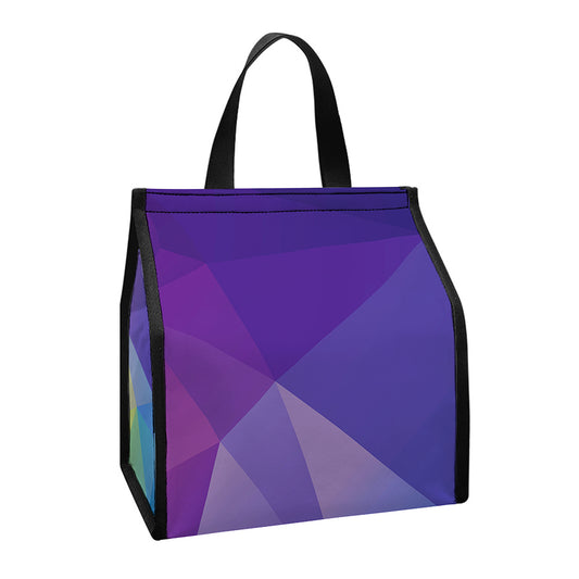 Colorful Polygonal Geometric Print Insulated Lunch Tote