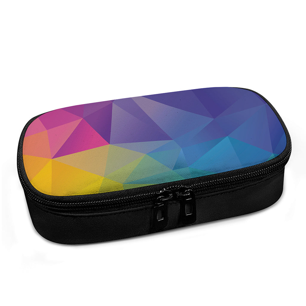 Colorful Polygonal Geometric Print Insulin Cooler Travel Case
