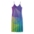 Colorful Polygonal Geometric Print Jersey Midi Cami Dress