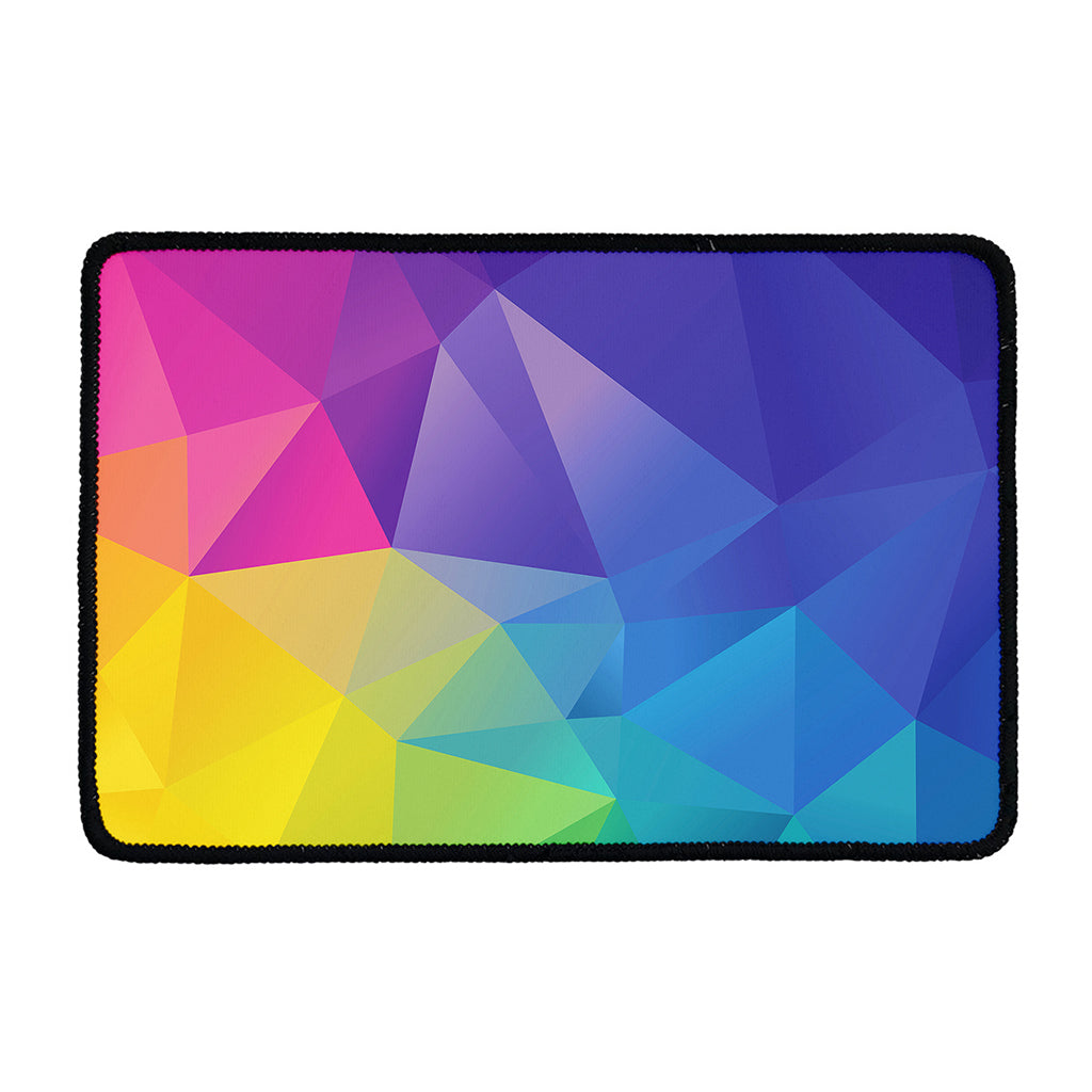 Colorful Polygonal Geometric Print Kitchen Mat