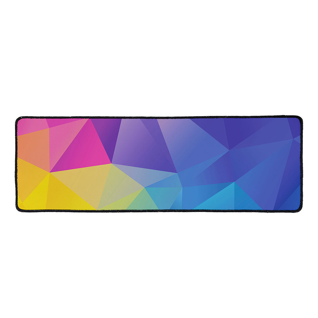 Colorful Polygonal Geometric Print Long Kitchen Mat
