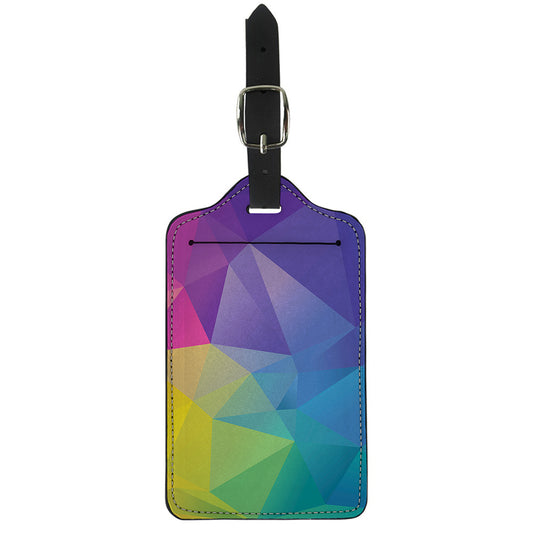 Colorful Polygonal Geometric Print Luggage Tag