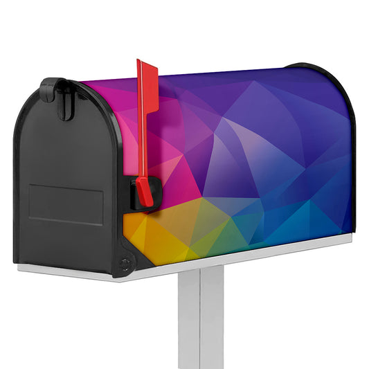 Colorful Polygonal Geometric Print Mailbox Cover