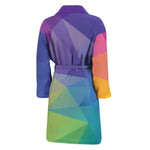 Colorful Polygonal Geometric Print Men's Bathrobe