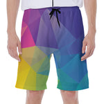 Colorful Polygonal Geometric Print Men's Beach Shorts