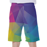 Colorful Polygonal Geometric Print Men's Beach Shorts