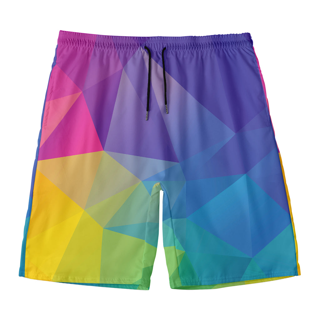 Colorful Polygonal Geometric Print Men's Swim Trunks