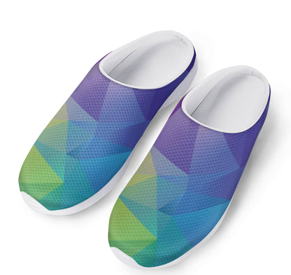 Colorful Polygonal Geometric Print Mesh Casual Shoes