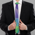 Colorful Polygonal Geometric Print Necktie
