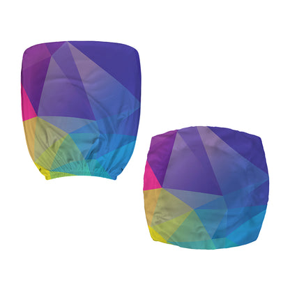 Colorful Polygonal Geometric Print Office Chair Cover