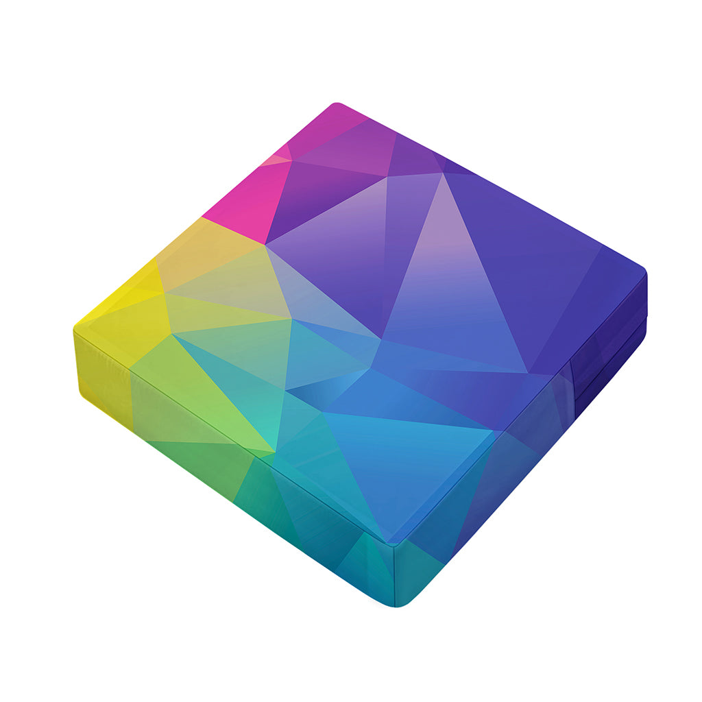 Colorful Polygonal Geometric Print Outdoor Seat Cushion Cover