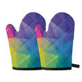 Colorful Polygonal Geometric Print Oven Mitts