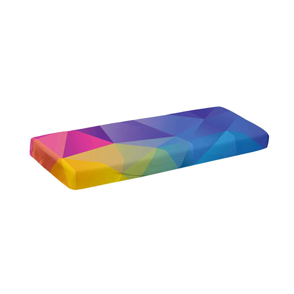 Colorful Polygonal Geometric Print Piano Keyboard Cover