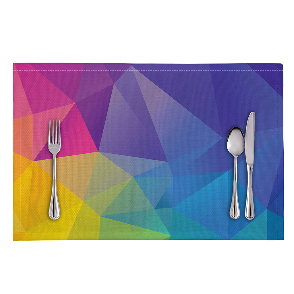 Colorful Polygonal Geometric Print Placemat