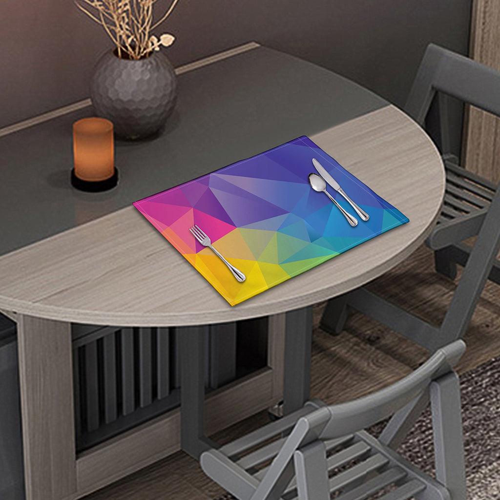 Colorful Polygonal Geometric Print Placemat