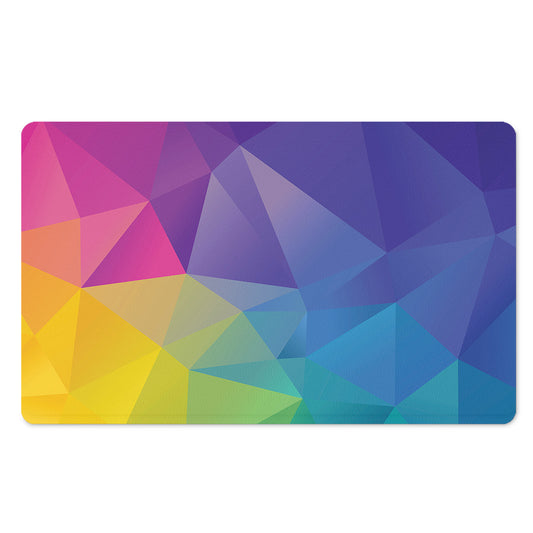 Colorful Polygonal Geometric Print Polyester Doormat