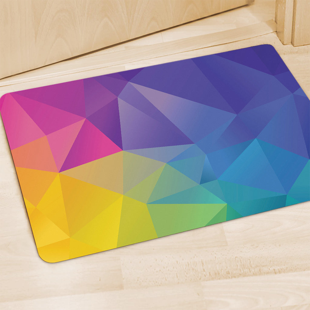 Colorful Polygonal Geometric Print Polyester Doormat