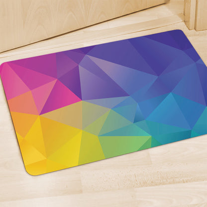 Colorful Polygonal Geometric Print Polyester Doormat