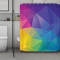 Colorful Polygonal Geometric Print Polyester Shower Curtain