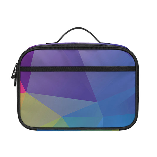 Colorful Polygonal Geometric Print Portable Lunch Bag