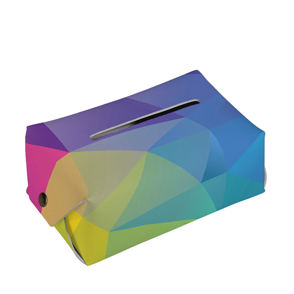 Colorful Polygonal Geometric Print Rectangle Tissue Box Cover