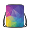 Colorful Polygonal Geometric Print Rectangular Crossbody Bag