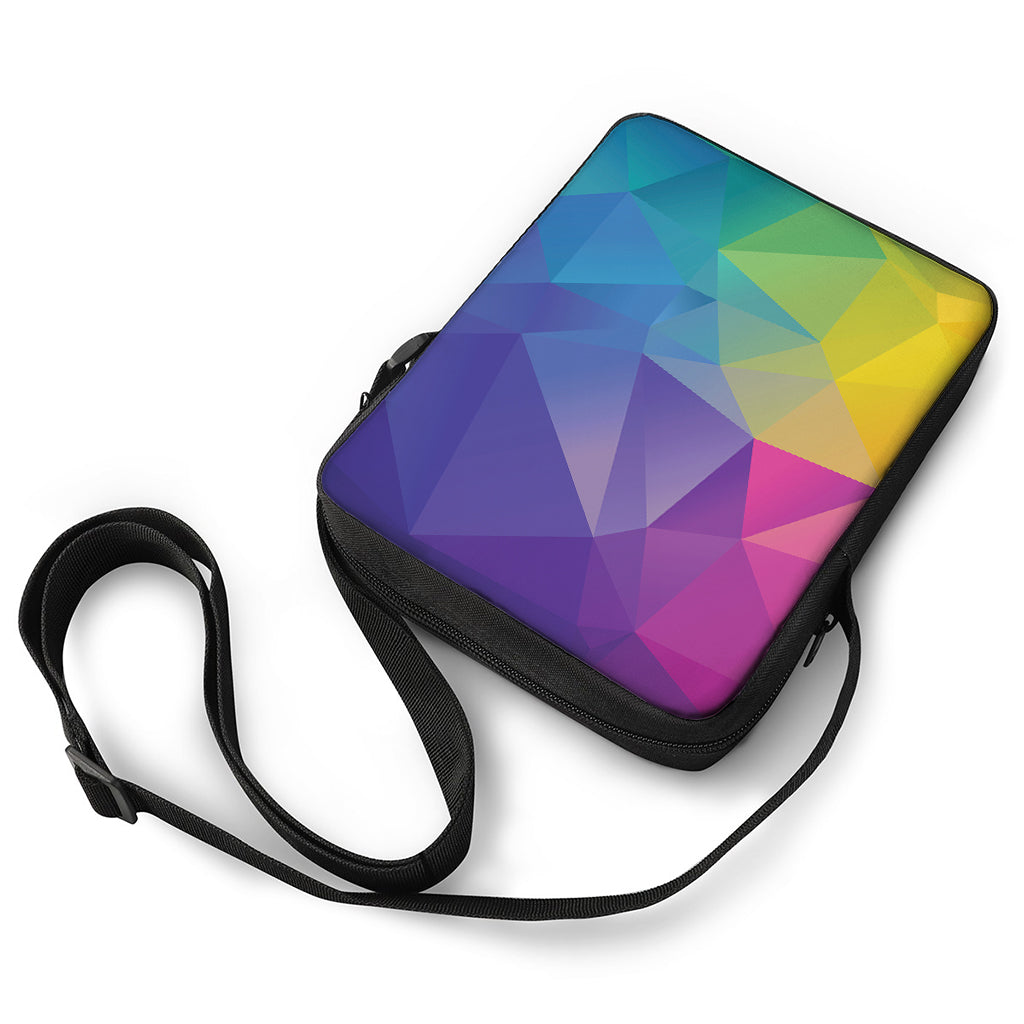 Colorful Polygonal Geometric Print Rectangular Crossbody Bag