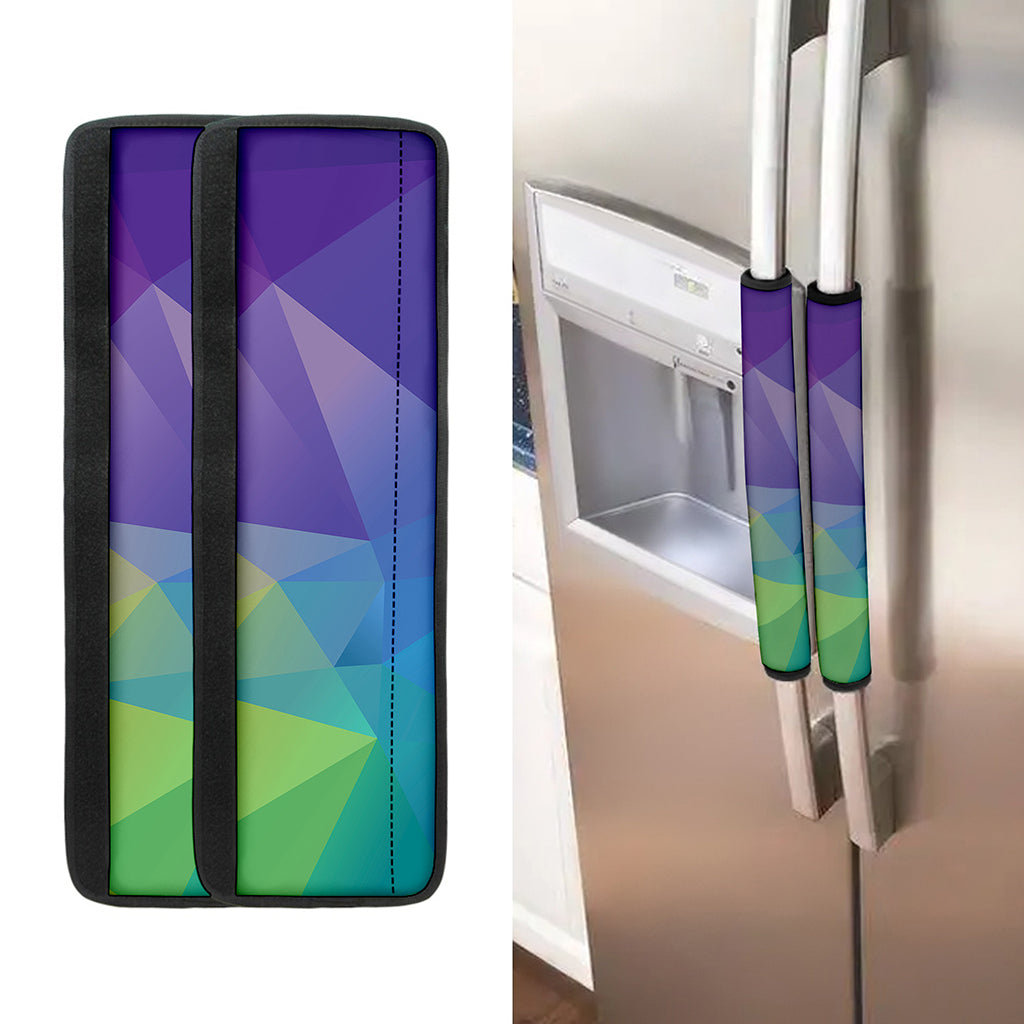 Colorful Polygonal Geometric Print Refrigerator Handle Covers