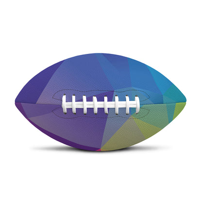 Colorful Polygonal Geometric Print Rugby Ball