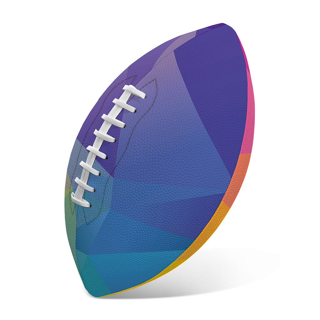 Colorful Polygonal Geometric Print Rugby Ball