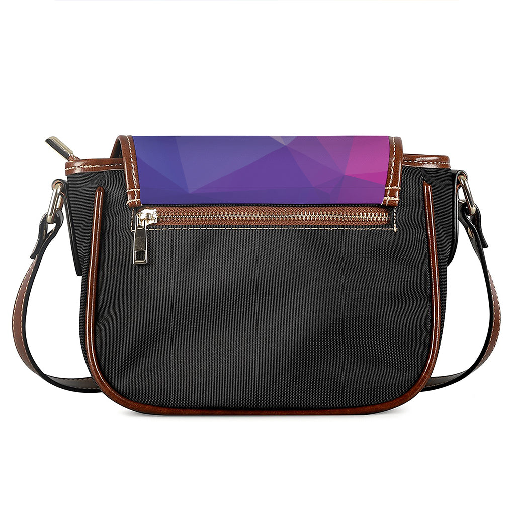 Colorful Polygonal Geometric Print Saddle Bag