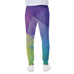 Colorful Polygonal Geometric Print Scuba Joggers