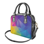 Colorful Polygonal Geometric Print Shoulder Handbag