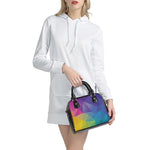 Colorful Polygonal Geometric Print Shoulder Handbag