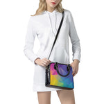 Colorful Polygonal Geometric Print Shoulder Handbag