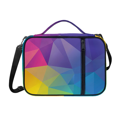Colorful Polygonal Geometric Print Shoulder Strap Bible Bag