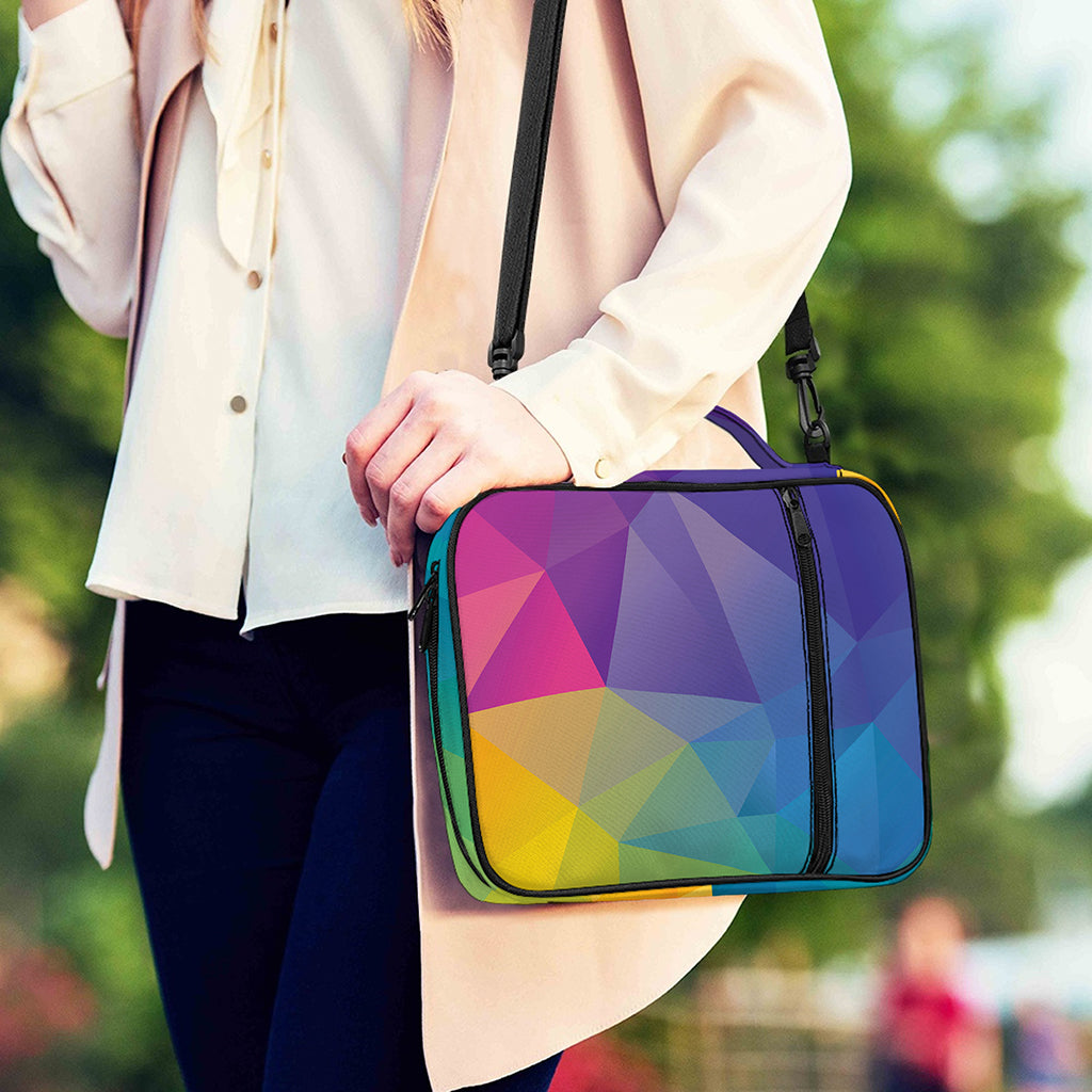 Colorful Polygonal Geometric Print Shoulder Strap Bible Bag