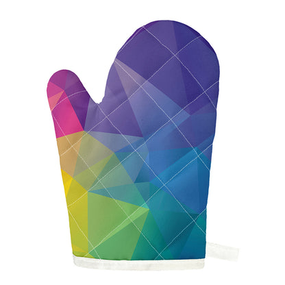 Colorful Polygonal Geometric Print Single Oven Mitt