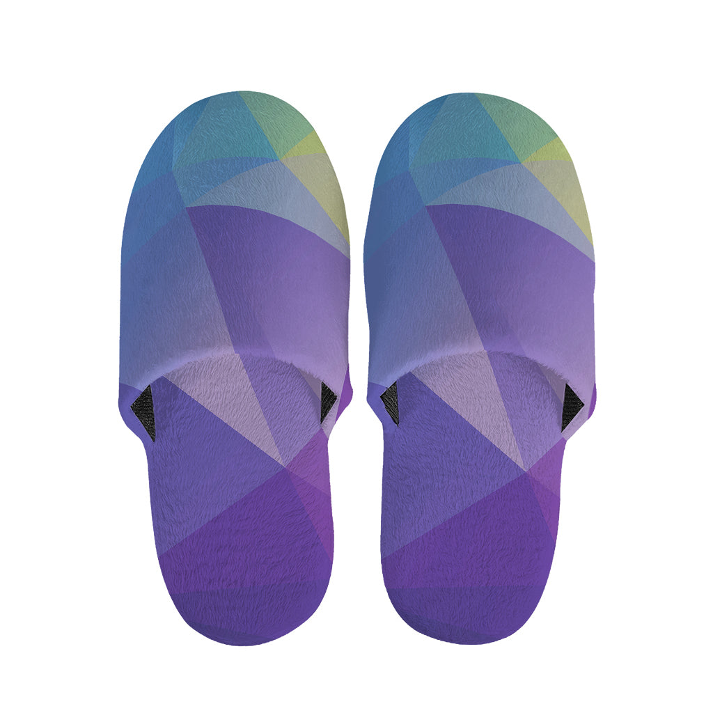 Colorful Polygonal Geometric Print Slippers