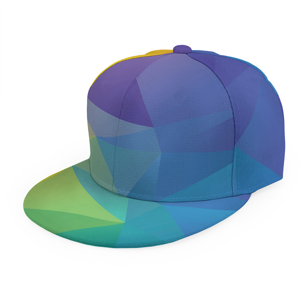 Colorful Polygonal Geometric Print Snapback Cap