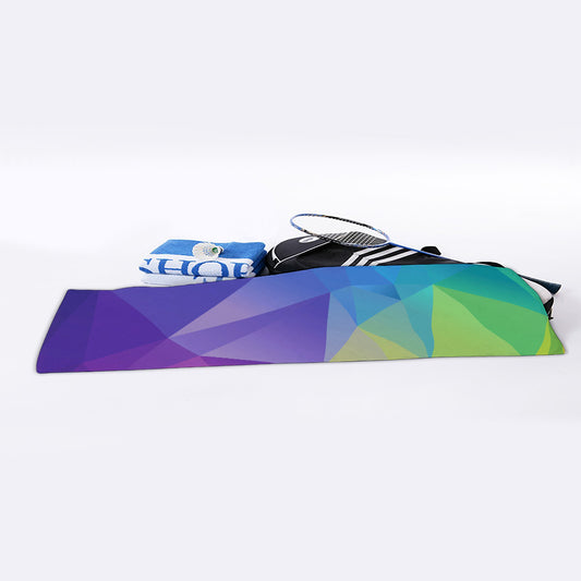 Colorful Polygonal Geometric Print Sports Towel