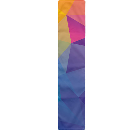 Colorful Polygonal Geometric Print Table Runner