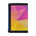 Colorful Polygonal Geometric Print Trifold Wallet