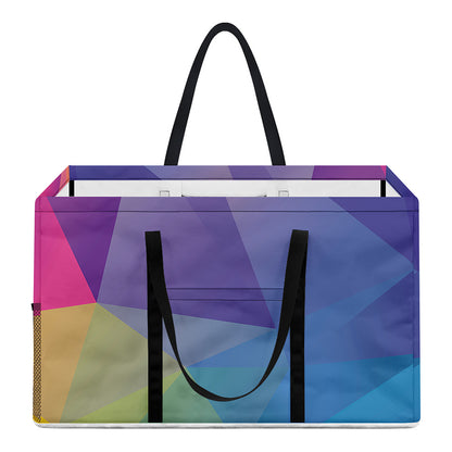 Colorful Polygonal Geometric Print Utility Tote Bag
