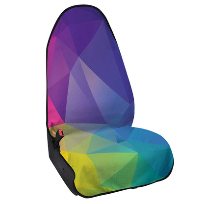 Colorful Polygonal Geometric Print Waterproof Car Seat Cover